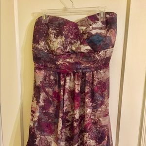 Torrid watercolor strapless dress, size 14